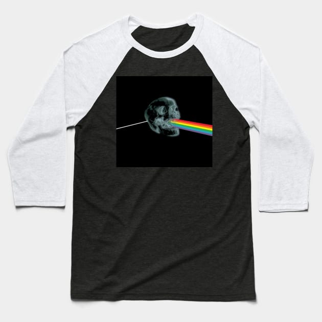 Dark Side of The Skull Baseball T-Shirt by Dalekboy